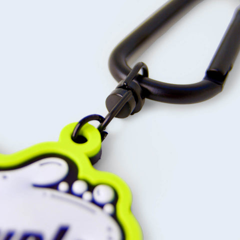 Duel 3D Snow Foam Rubber Keyring with karabiner detail shot